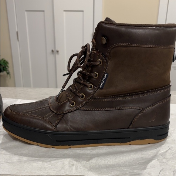 Nautica Men's Dark Brown Lace-Up Boots - Picture 5 of 10